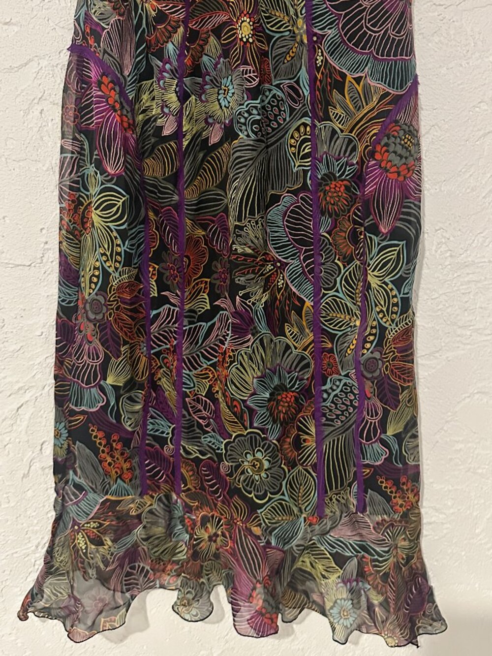 Floral Ruffle Midi Dress in Multi-Color - Picture 4 of 11